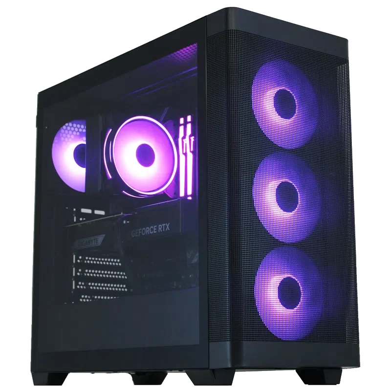 Neon Fury – PC Gamer RTX 5060 Ti RGB