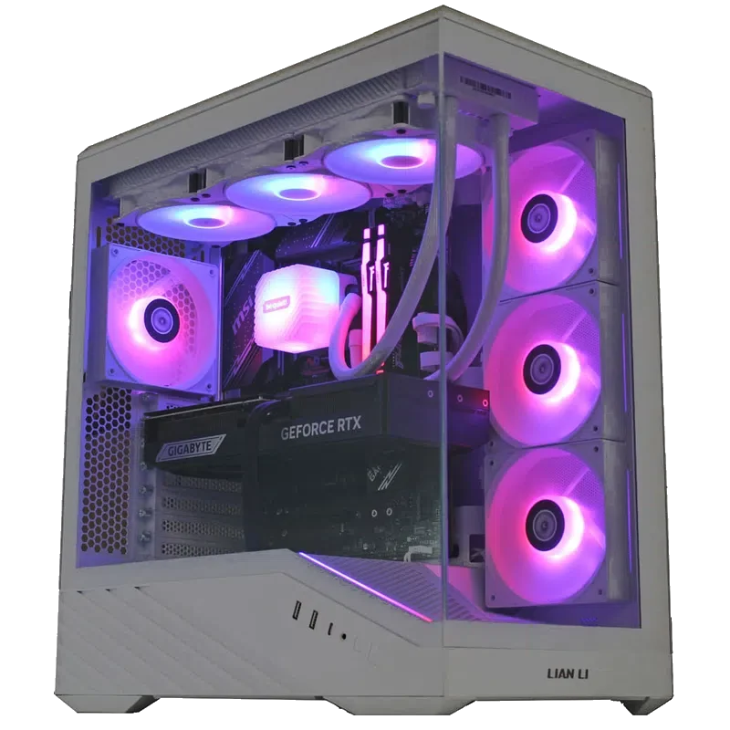 Aqua Titan White – PC Gamer RTX 5080 Aquarium Blanc