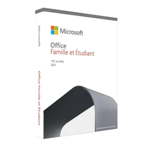 Microsoft Office Famille et Etudiant 2021 - 1 poste (Licence à vie)